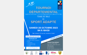 2ème édition du tournoi de tennis de table de sport adapté à Samer